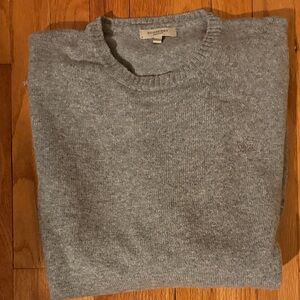 Burberry Men Classic Gray Crewneck Sweater- merino wool